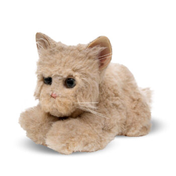 Aluguel de Gatinho Caramelo Decorativo em Pelúcia Deitado