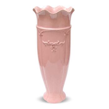 Aluguel de Vaso Rosa Alto Ondulado G