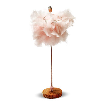 Aluguel de Bailarina com Pluma Rosa em Pé