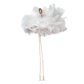 Aluguel de Bailarina com Plumas Lilás Sentada
