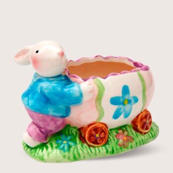 Aluguel de Coelho Mini Decorativo Feliz Azul