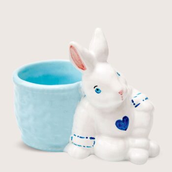 Aluguel de Coelho Decorativo com Cesto Azul