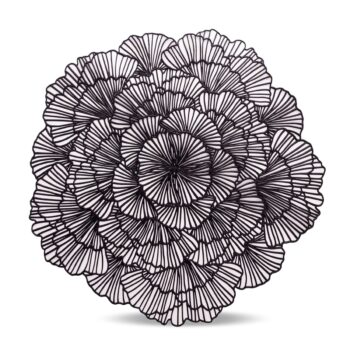 Aluguel de Sousplat Flor Preta