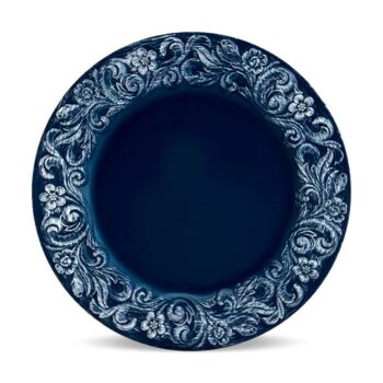 Aluguel de Sousplat Azul Marinho Borda Floral