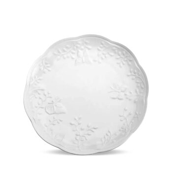 Aluguel de Prato de Sobremesa Borboletas Branco