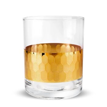 Aluguel de Copo de Uísque Faixa Ouro 410ml