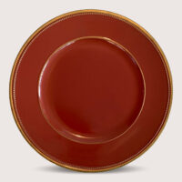 Aluguel de Sousplat Marsala Filete Dourado 33cm
