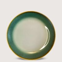 Aluguel de Prato de Sobremesa Borda Rajada Verde