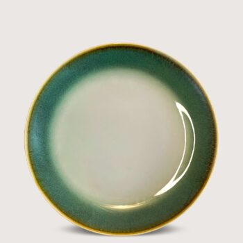 Aluguel de Prato de Sobremesa Borda Rajada Verde