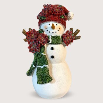 Aluguel de Boneco de Neve Gorro Vermelho e Cachecol Verde