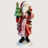 Aluguel de Papai Noel com Árvore na Mão e Saco de Presentes Verde 42cm