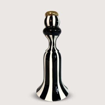 Aluguel de Castiçal Branco e Preto Deluxe 22cm
