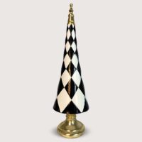 Aluguel De Árvore De Natal Losango Branco E Preto