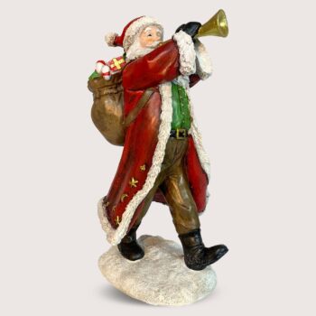 Aluguel de Papai Noel Tocando Corneta 35cm