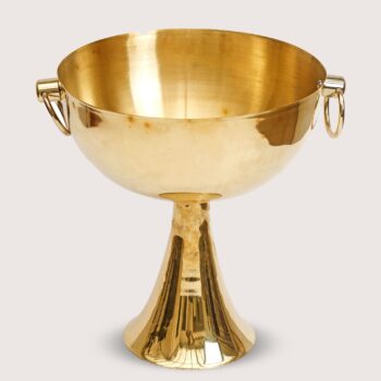 Aluguel de Bowl com Alça Dourada com Pé em Cone 30x33cm
