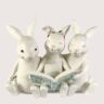 Aluguel de Coelhos Trio de Leitura com Livro na Mão