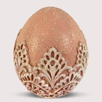 Aluguel de Ovo de Páscoa Rosa Rendado Decorativo