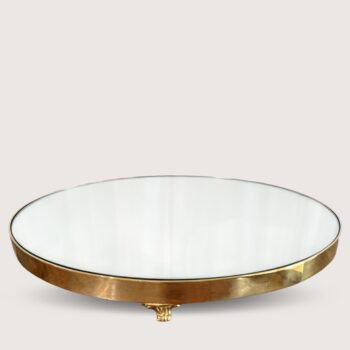 Aluguel de Base para Bolo Redonda Dourada Slim Lisa