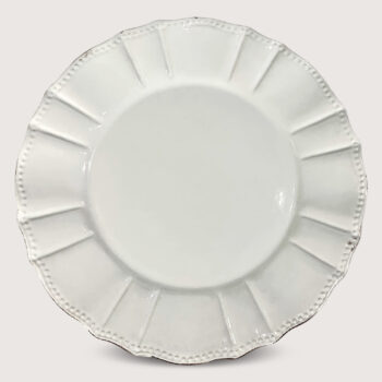 Aluguel de Prato de Mesa Renda Branco