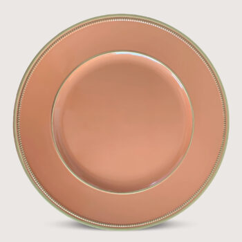 Aluguel de Sousplat Orange Filete Dourado