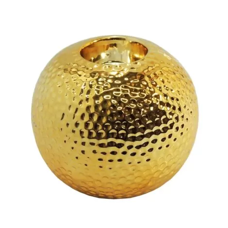 Aluguel de Porta Vela Redondo Dourado 11cm