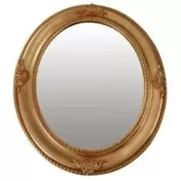 Aluguel de Espelho Redondo Dourado 54x64cm