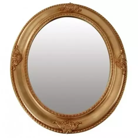 Aluguel de Espelho Redondo Dourado 54x64cm