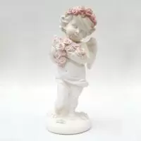 Aluguel de Anjo Decorativo com Corneta Floral 30x12cm