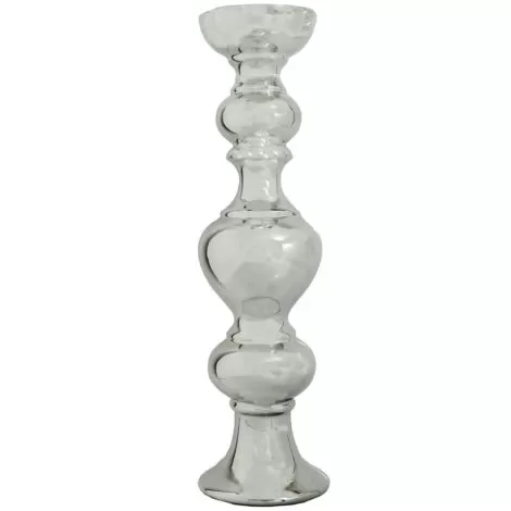 Aluguel de Candelabro Cerâmica Prateado 39cm