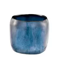 Aluguel de Cachepot de Cerâmica Azul 14x15cm