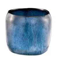 Aluguel de Cachepot de Cerâmica Azul 16x16cm