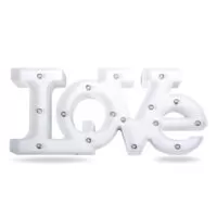 Aluguel de Letras Decorativas em Led Branco Love