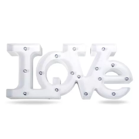 Aluguel de Letras Decorativas em Led Branco Love