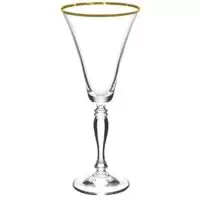 Aluguel de Taça de Vinho Tinto em Cristal com Borda Ouro 230ml
