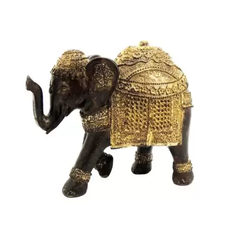 Aluguel de Elefante Decorativo em Resina Dourado 20cm