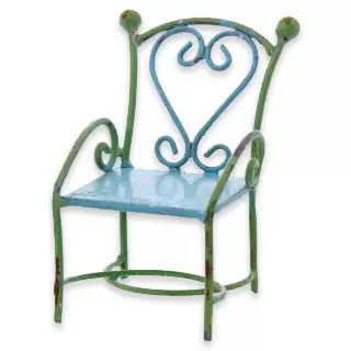 Aluguel de Mini Cadeira Decorativa Azul e Verde 8x6cm