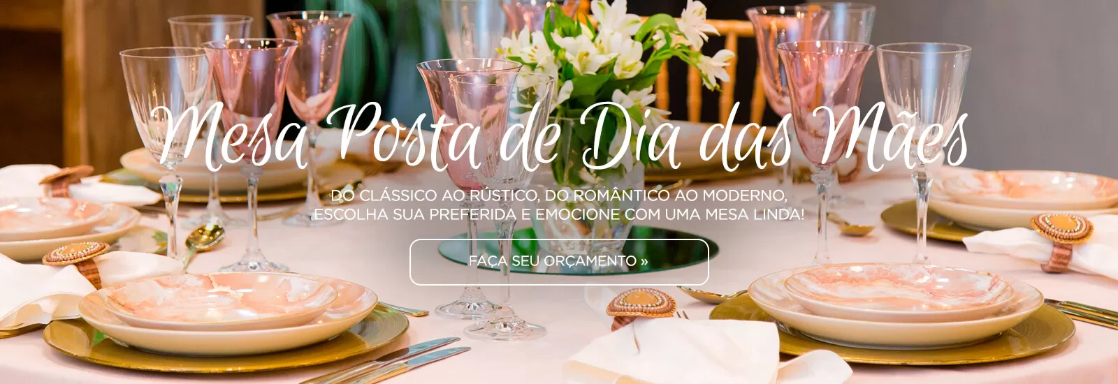 Mesa Posta de Dia das Mães