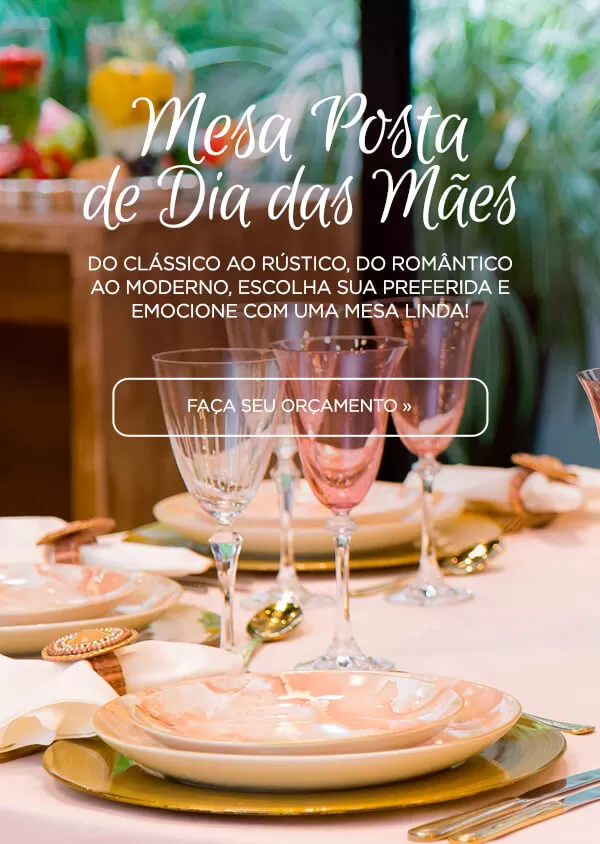 Mesa Posta de Dia das Mães