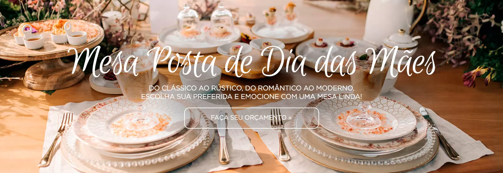 Mesa Posta de Dia das Mães